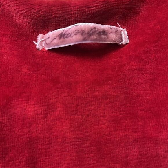 Naartjie Red Velvet Floral appliqué Faux wrap Dress, size 12-18 months - Picture 6 of 9